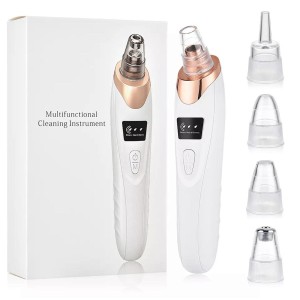 5 in 1 Multifunction Blackhead Removal Rechargeable Machine | White Head Vacuum Suction Face Pore Cleaner Nose Sucking Extractor | Blackheads Removal